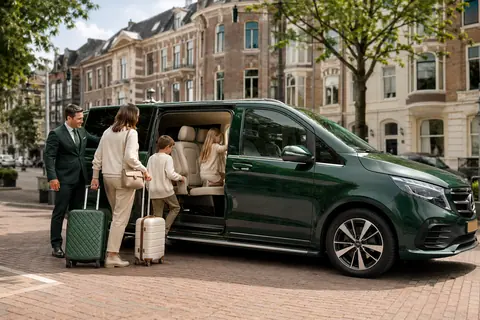 Taxi van for group transport in The Hague